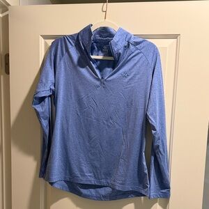 Moisture-Wicking Blue Long Sleeve Women's Top